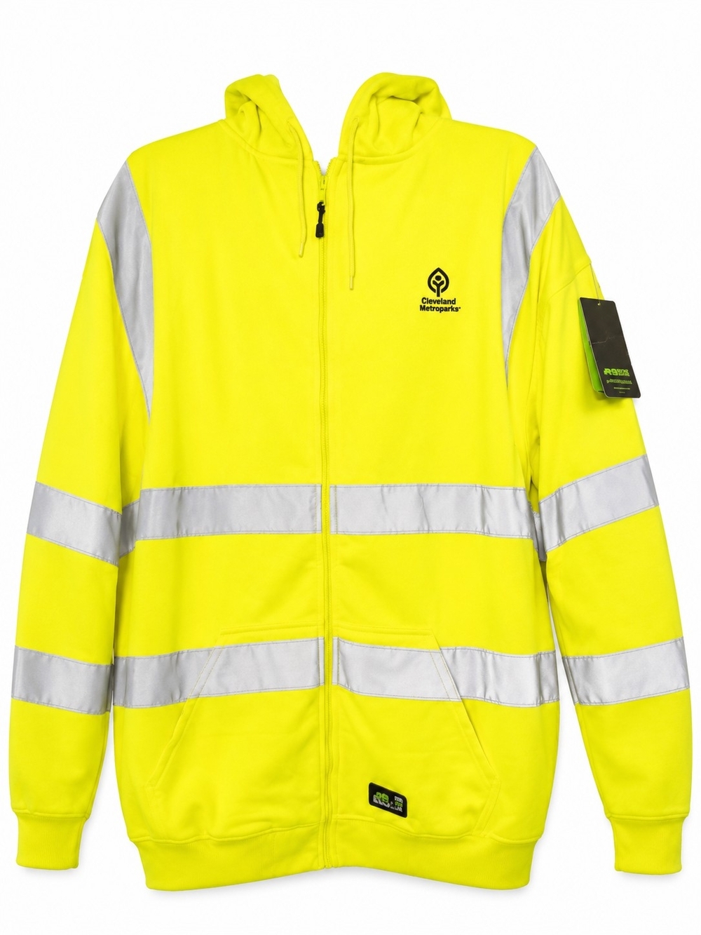 Cleveland Metroparks High-Visibility Zip-Up Hoodie - Safety Yellow